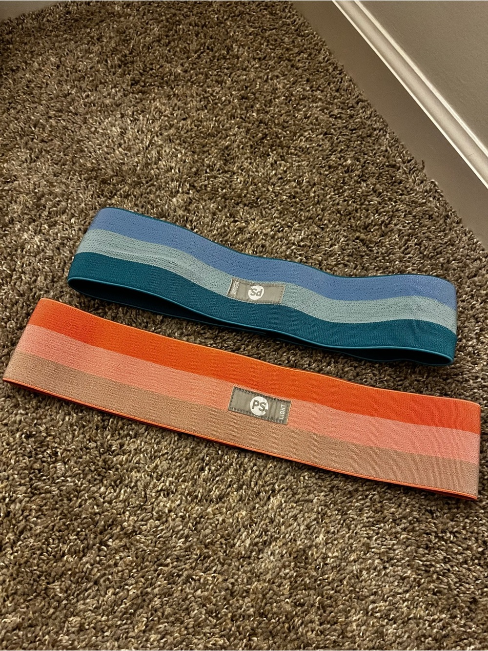 PS Resistance Booty Bands Set - Blue & Orange Stripe